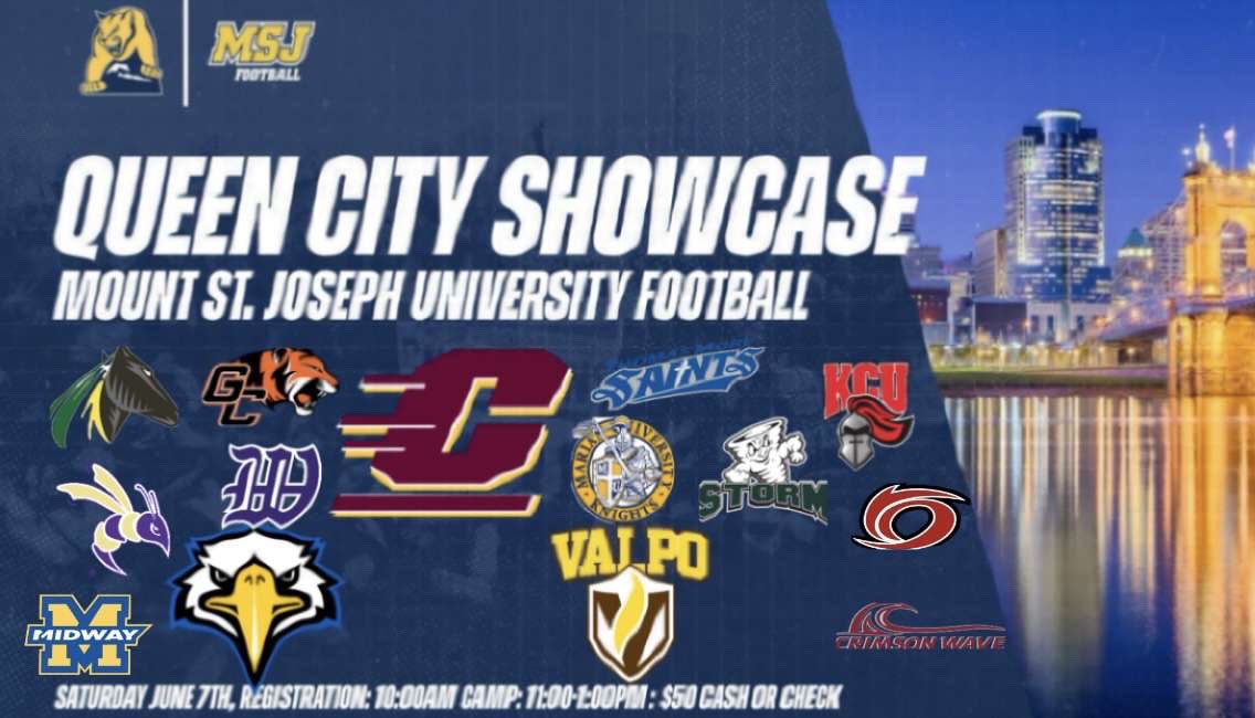 benjamin_smiddy's tweet image. I will be attending the Queen City Showcase @MSJ_FB this Saturday.
@coachaubry @CoachBradenLong
@CoachBZink @ifookeswithem @CoachEverhart @CoachWoodmanMSU @Coachweiss30 @CoachHopperton @coachtmsj @CoachMacColeman @Coach_SmithMU @CoachSnow_33 @LakeErieFB @F_Huggins80…