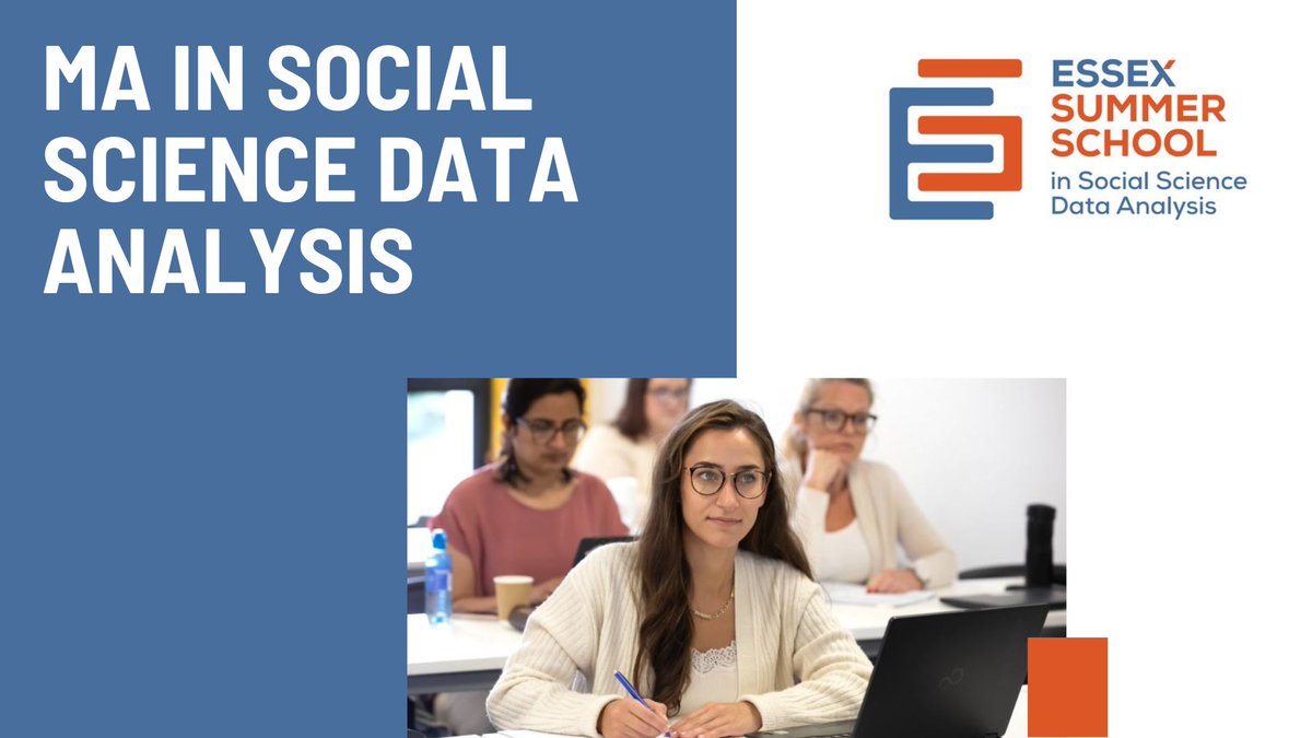 🎓 Did you know you can build on your Essex Summer School courses with a formal qualification!

The MA in Social Science Data Analysis lets you combine ESS course credits with a research thesis to earn a Master’s degree — flexible, practice-oriented, and designed for social