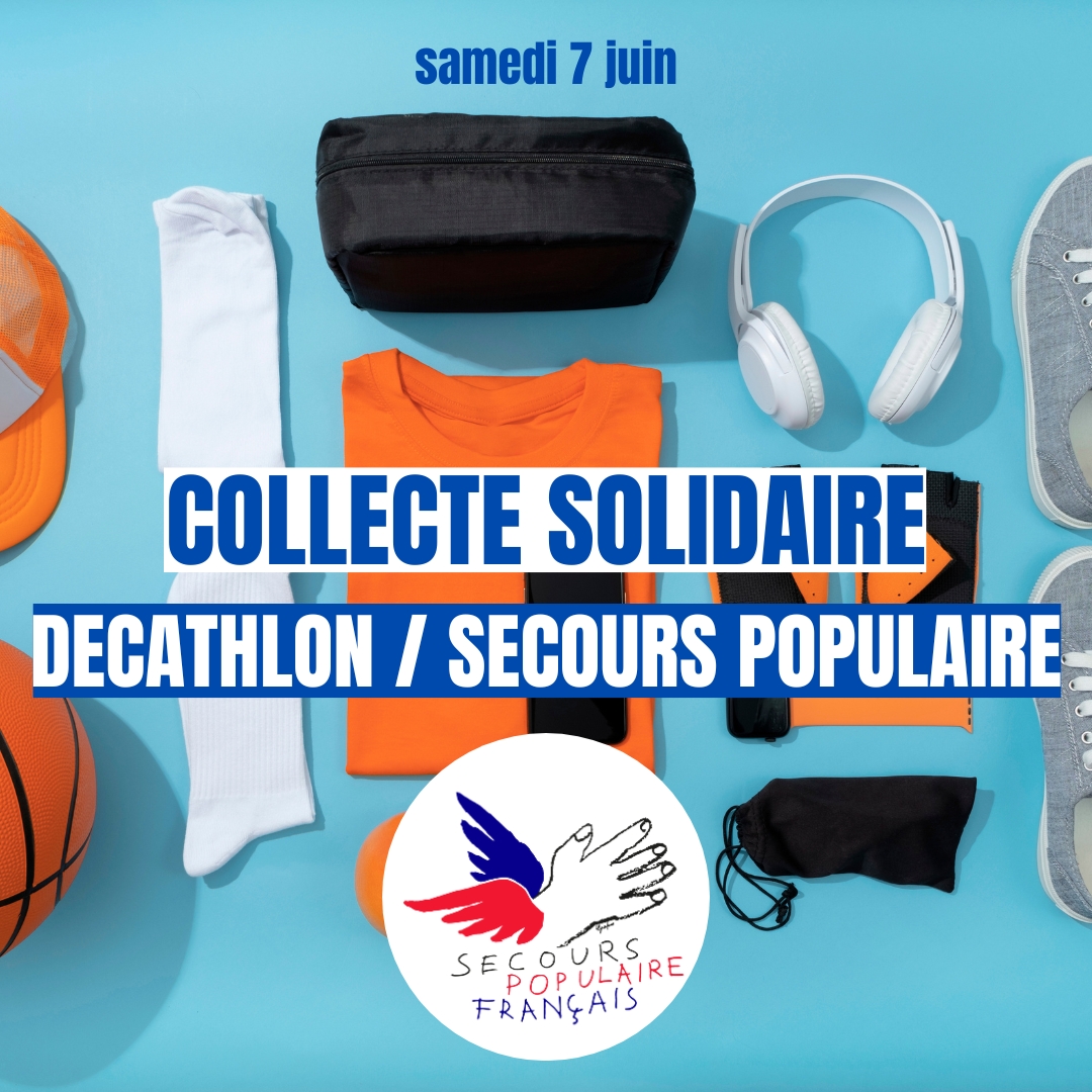 Secours Populaire 51 (@spfmarne) on Twitter photo 🎽👟 COLLECTE SOLIDAIRE 🫶
📍Décathlon Cormontreuil
📅 Samedi 7 juin | 🕙 10h - 19h
En soutien au <a href="/SecoursPop/">Secours populaire</a>, on récupère vos vêtements de sport, baskets & équipements en bon état !
Un petit don peut faire une grande différence 💚
#Solidarité #SecoursPopulaire #Decathlon 🎽👟 COLLECTE SOLIDAIRE 🫶
📍Décathlon Cormontreuil
📅 Samedi 7 juin | 🕙 10h - 19h
En soutien au <a href="/SecoursPop/">Secours populaire</a>, on récupère vos vêtements de sport, baskets & équipements en bon état !
Un petit don peut faire une grande différence 💚
#Solidarité #SecoursPopulaire #Decathlon