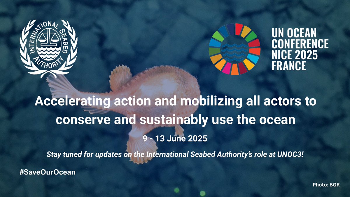 🌊 The International Seabed Authority team is arriving in Nice, France, for the third UN Ocean Conference! Co-hosted by Costa Rica and France, the theme is “Accelerating action and mobilizing all actors to conserve and sustainably use the ocean”.

#UNOC3 #SaveOurOcean #Nice #ISA