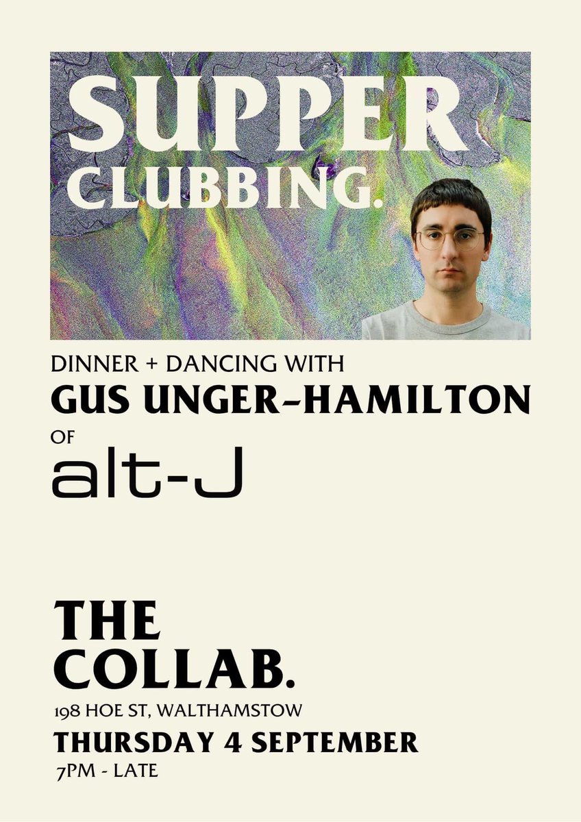 Gus going to be hosting a supper club night in September, with food courses themed around songs from all our albums. Tickets here - tixr.com/groups/signatu…