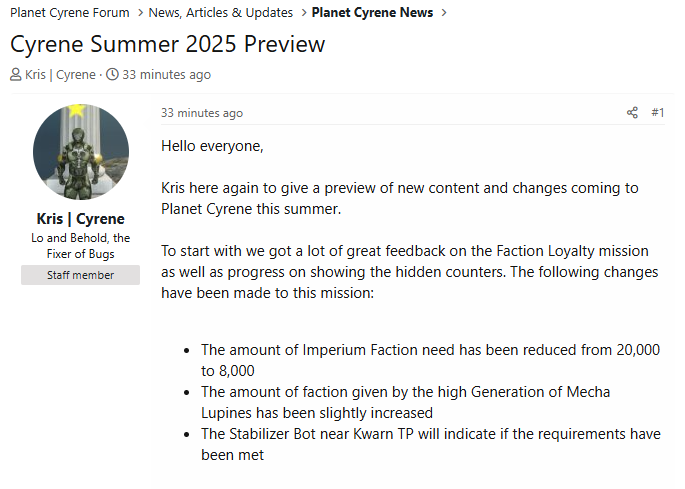 CyreneShawna's tweet photo. Check out Planet Cyrene's 2025 Summer PP Preview on the Planet Cyrene forums 

#planetcyrene #cyrene #entropiauniverse #entropia https://t.co/ScQzOMMuiv