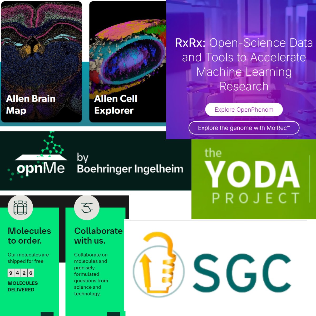 BritaBelli's tweet image. 🚀 5 open science initiatives that are driving new discoveries.
Whether it’s big pharma, academic research groups, TechBio companies, or some combination – a number of institutions recognize the value of collaboration and knowledge sharing and are providing open source tools,…