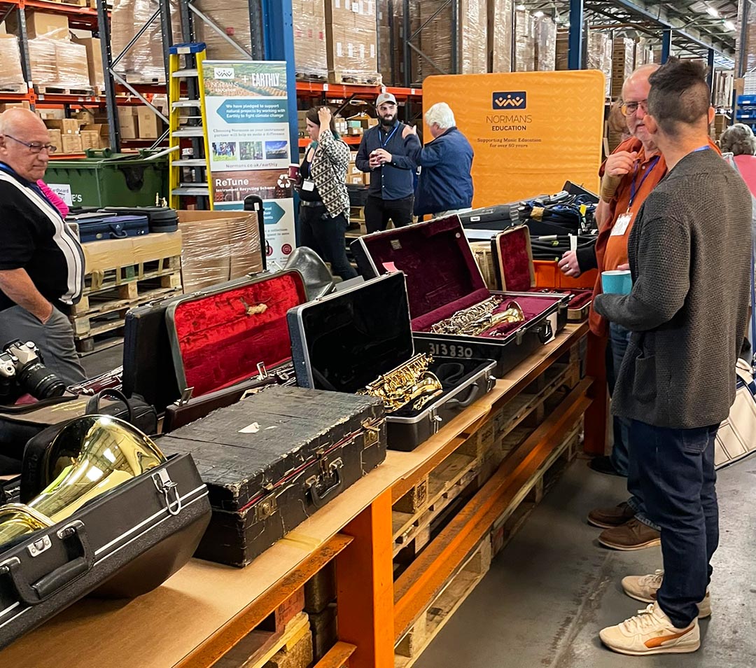 We hosted the NAMIR AGM last week in Burton! 🎺🛠️ Repairers browsed instruments from our ReTune scheme, using their skills to bring them back to life.

Nick had some great chats with members on the day and we can’t wait to see where these newly repaired instruments end up.