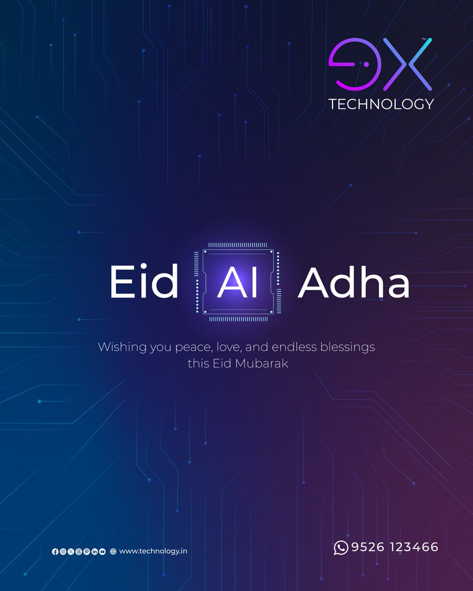 extechnology123's tweet photo. Eid Mubarak! May Your Days Be as Bug-Free and Bright as Our Best Code!"

#extechnology
#softwaredevelopment 
#coding
#websitedesigning
#webdevelopment
#webandapp
#flutter 
#mobileappdevelopment
#uiuxdesigning
#exmedia
#exbot
#exedu https://t.co/rnlgneRPsd