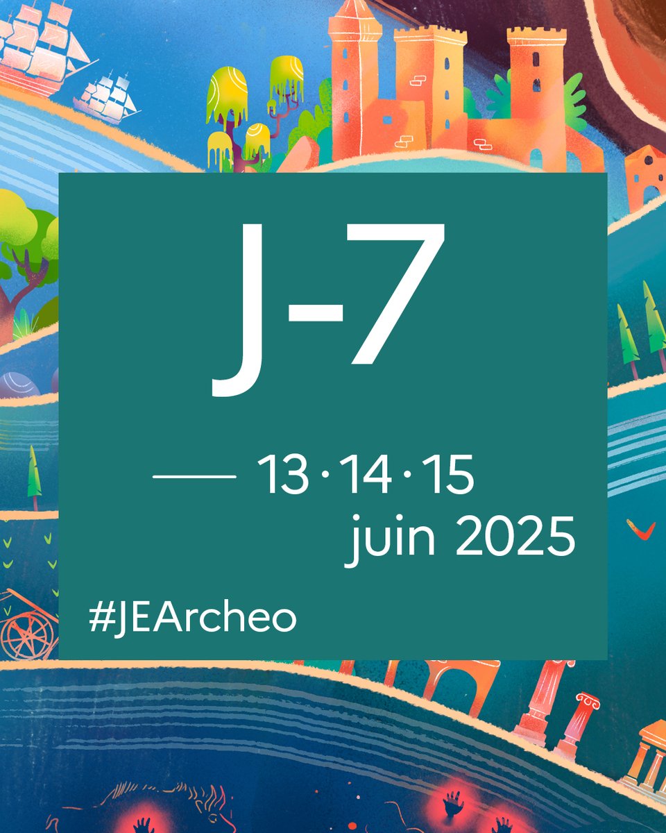 📢 J-7 avant l’édition 2025 des #JEArcheo !

Consultez le programme pour organiser votre week-end des 13, 14 et 15 juin 👉 journees-archeologie.eu
