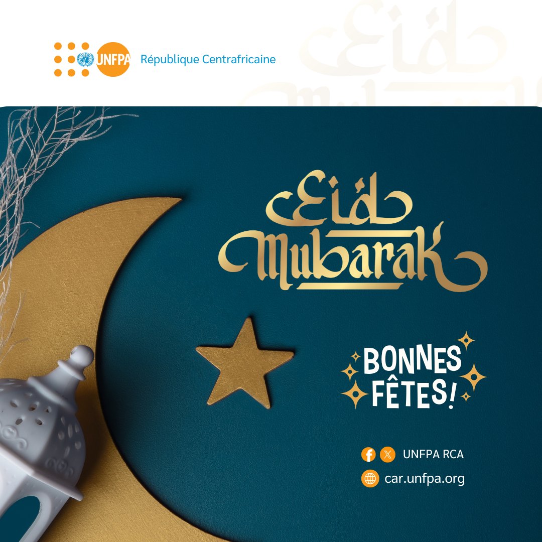 Meilleurs vœux à tous ceux qui célèbrent l'#EidAlAdha

Continuons à bâtir la paix et à vivre en harmonie pour une République Centrafricaine meilleure.

#EidMubarak