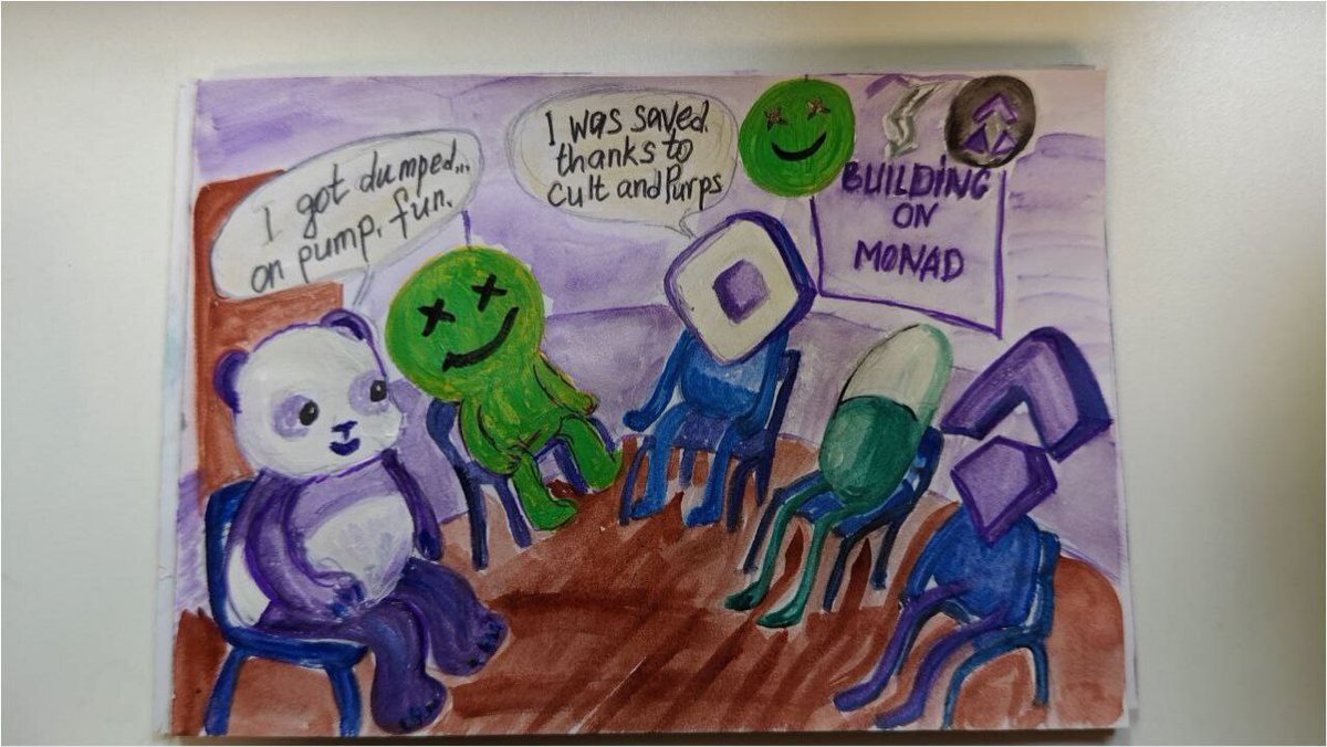 It's been tough times and <a href="/mopo_xyz/">Mopo</a> from <a href="/monadverse/">Monadverse ⨀</a> have been dumped on @pumpdotfun 

But now, thanks to <a href="/cultdottrade/">CULT</a> x <a href="/PurpsExchange/">Purps Exchange 🦄</a> integrations, MOPO is SAVED!