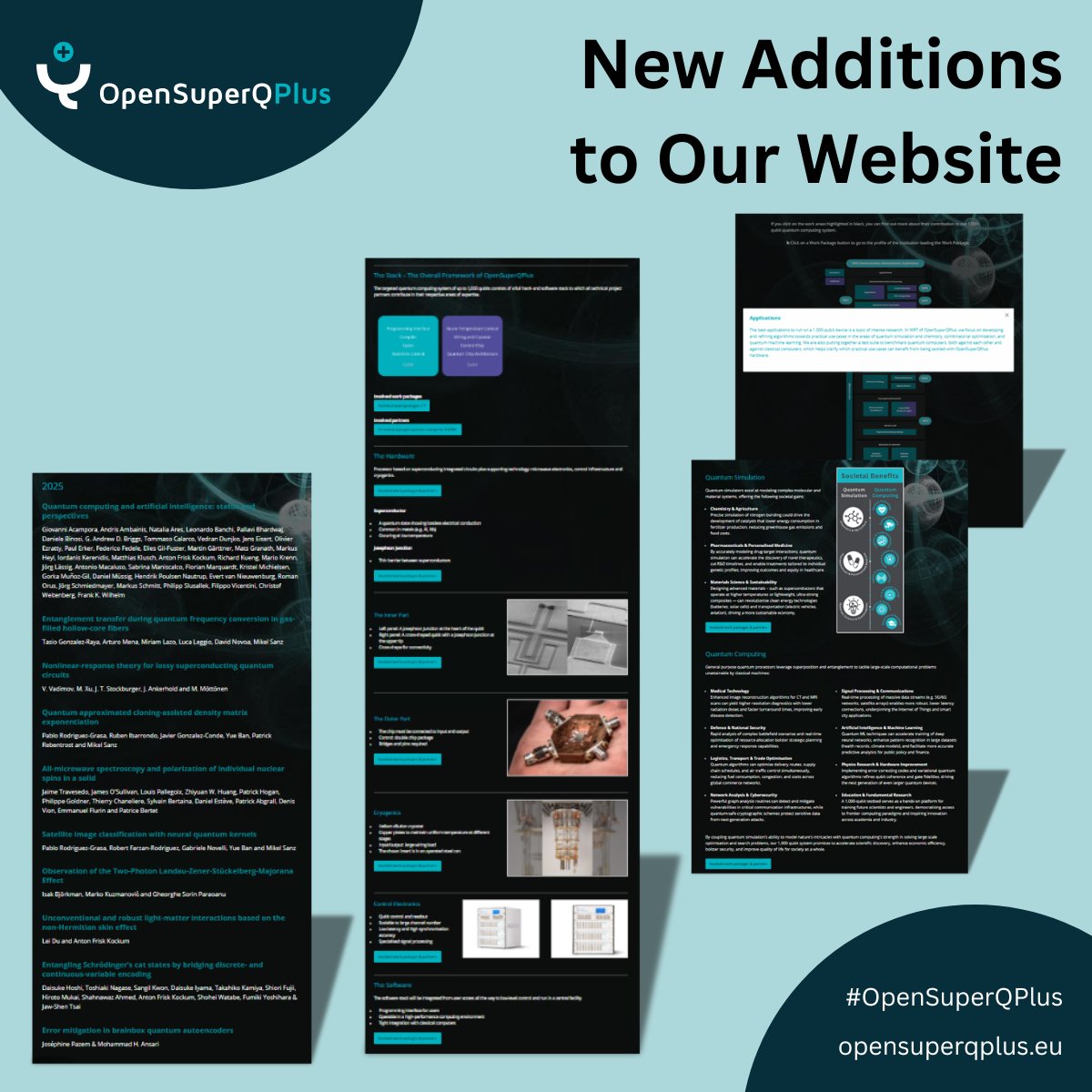 Do you have a 3-day weekend coming up in your country❓

We recommend taking advantage of the extra time &amp; checking out the updated #OpenSuperQPlus website❗

There are additions to publications, research approach, benefits for society &amp; work packages.

👉 opensuperqplus.eu