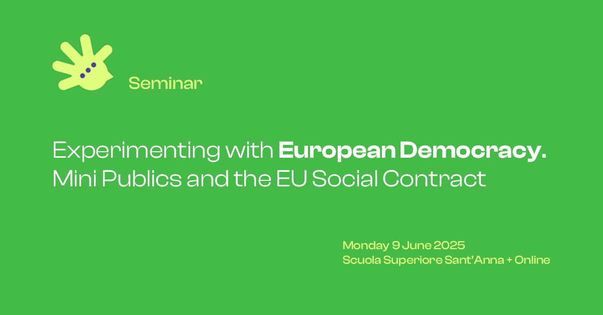 Express2project (@express2eu) on Twitter photo 📅Next Monday: #9June, 15-17h | Join the #STALS #seminar at <a href="/SantAnnaPisa/">SantAnnaPisa</a>
🧩“Mini Publics & #European #SocialContract”
🎙️With <a href="/martinicogi/">Giuseppe Martinico</a> & #PaulBlokker
📧#Register at: giuseppe.martinico@santannapisa.it
🔗express2project.eu/en/news-and-ev…
<a href="/AbatAntoni13/">Antoni Abat</a> <a href="/ceu/">Central European University</a> <a href="/Uni_of_Essex/">University of Essex</a> <a href="/MericCaglarC/">Meric_Caglar</a> 📅Next Monday: #9June, 15-17h | Join the #STALS #seminar at <a href="/SantAnnaPisa/">SantAnnaPisa</a>
🧩“Mini Publics & #European #SocialContract”
🎙️With <a href="/martinicogi/">Giuseppe Martinico</a> & #PaulBlokker
📧#Register at: giuseppe.martinico@santannapisa.it
🔗express2project.eu/en/news-and-ev…
<a href="/AbatAntoni13/">Antoni Abat</a> <a href="/ceu/">Central European University</a> <a href="/Uni_of_Essex/">University of Essex</a> <a href="/MericCaglarC/">Meric_Caglar</a>