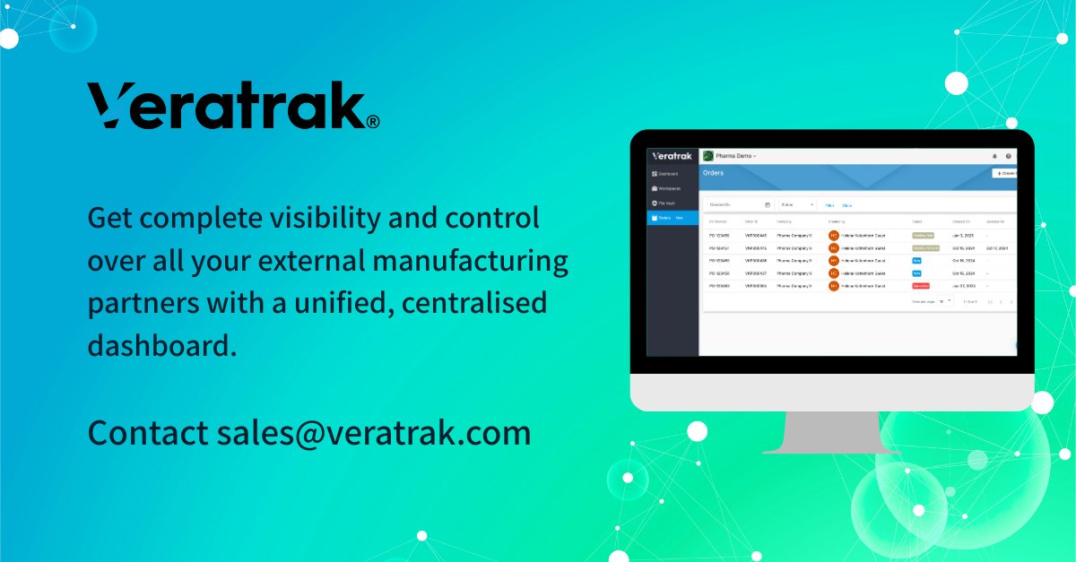 Veratrak (@veratrak) on Twitter photo Struggling with lack of #supplychain visibility across your external network?
Enhance supplier collaboration & compliance by standardising data + document exchange across your external network with Veratrak' Supply Chain Collaboration Platform. Get in touch: sales@veratrak.com. Struggling with lack of #supplychain visibility across your external network?
Enhance supplier collaboration & compliance by standardising data + document exchange across your external network with Veratrak' Supply Chain Collaboration Platform. Get in touch: sales@veratrak.com.