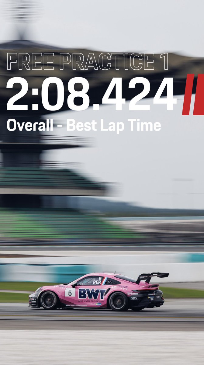 Carrera Cup Asia (@carreracupasia) on Twitter photo Free Practice Overall - Best Lap Time: 2:08.424
#5 Dylan Pereira
Team Shanghai Yonda BWT #
<a href="/DylanPereiraLu/">Dylan Pereira</a> Free Practice Overall - Best Lap Time: 2:08.424
#5 Dylan Pereira
Team Shanghai Yonda BWT #
<a href="/DylanPereiraLu/">Dylan Pereira</a>