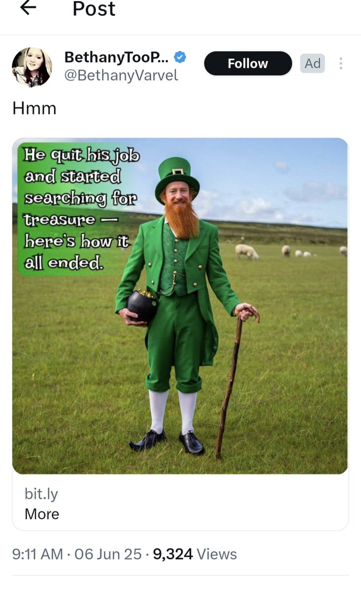 He started shit posting about Ireland being full and being afraid of "woke"?