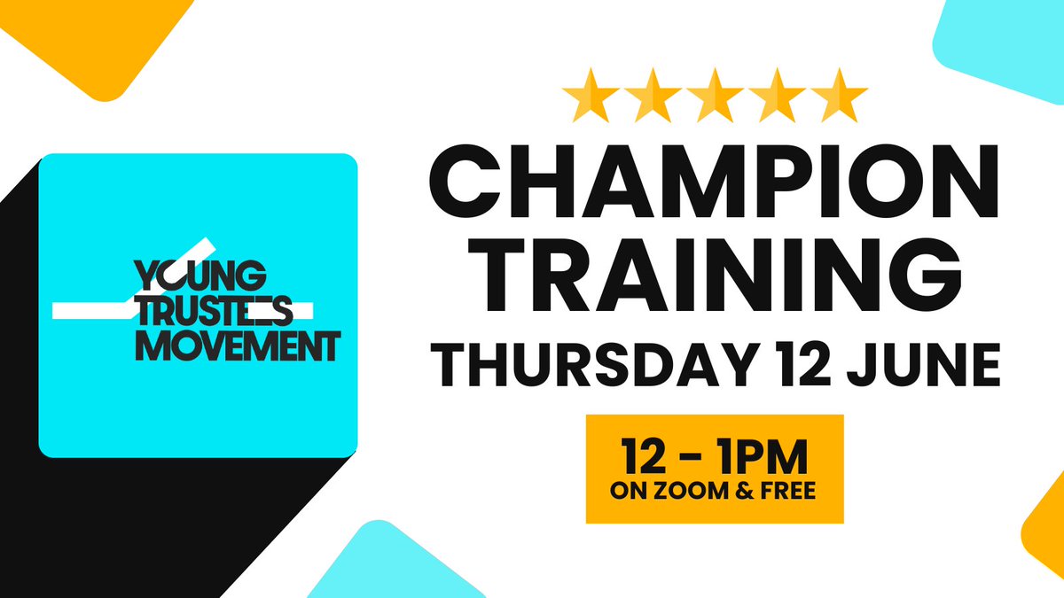 Ready to be a catalyst for change this #VolunteersWeek? 🚀

Our #YoungTrustees Champion Training is your opportunity to lead the way for meaningful diverse representation on #trustee boards!

🎟️ Grab your free ticket and get involved in the movement: eventbrite.co.uk/e/young-truste…