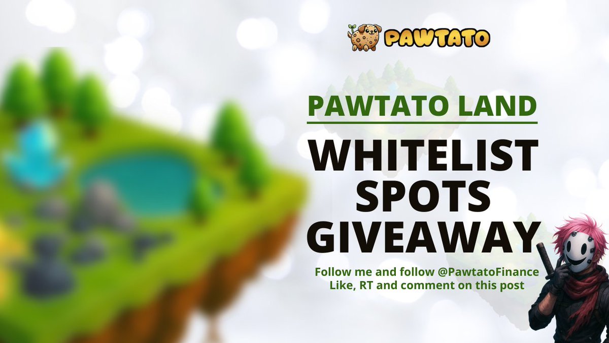 FelipeKazuto | Kazuto.sui | 「🦑」🐝 🦭/acc (@xfelipekazutox) on Twitter photo 🎁 PAWTATO LAND WL GIVEAWAY 🎁
I am giving away 20 PAWTATO LAND WLs for the upcoming PAWTATO LAND mint from <a href="/PawtatoFinance/">Pawtato Finance | Sui</a>
✅ How to join
1. Follow <a href="/XFelipeKazutoX/">FelipeKazuto 🇧🇷🇵🇹 | Kazuto.sui |「🦑」🐝</a> and <a href="/PawtatoFinance/">Pawtato Finance | Sui</a>
2. Like and retweet this post
3. Write your Sui wallet and tag <a href="/GiveRep/">GiveRep</a>
🏆 Winner 🎁 PAWTATO LAND WL GIVEAWAY 🎁
I am giving away 20 PAWTATO LAND WLs for the upcoming PAWTATO LAND mint from <a href="/PawtatoFinance/">Pawtato Finance | Sui</a>
✅ How to join
1. Follow <a href="/XFelipeKazutoX/">FelipeKazuto 🇧🇷🇵🇹 | Kazuto.sui |「🦑」🐝</a> and <a href="/PawtatoFinance/">Pawtato Finance | Sui</a>
2. Like and retweet this post
3. Write your Sui wallet and tag <a href="/GiveRep/">GiveRep</a>
🏆 Winner