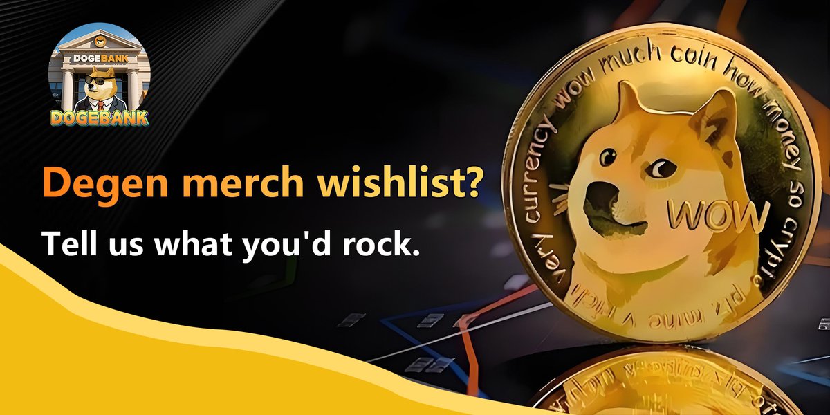 🎉 If #DogeBank gave you airdrop merch, what would you want?

A) #Shiba plushie
B) #memecoin socks
C) #Ledger with ears
D) All of the above👀🎁

 #meme #memecoin #dogebank #crypto #Web3
