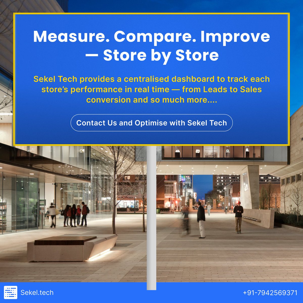 SekelTech's tweet image. 📊 Measure. Compare. Improve - Store by Store.

Get real-time visibility into every store’s performance - from lead generation to sales conversions - with Sekel Tech’s centralised dashboard.

#retailperformance #storeanalytics #localgrowth #digitaltransformation #sekeltech