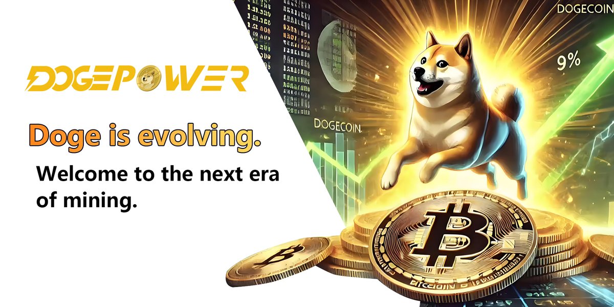 DogePower_co's tweet photo. #DOGE isn’t just surviving.

It’s evolving—with us, block by block.

Welcome to the next era of #mining. 🛠️🚀

#Mining #web3mining #web3 #Dogecoin https://t.co/NlKvPzHlNI