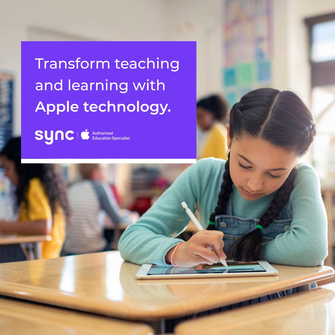 Transform the teaching and learning experience with Apple technology

When combined with powerful classroom apps, iPad becomes a tool for teachers to engage with students during lessons.

Find out how Sync can support your organisation today:
wearesync.co.uk/education/ipad…