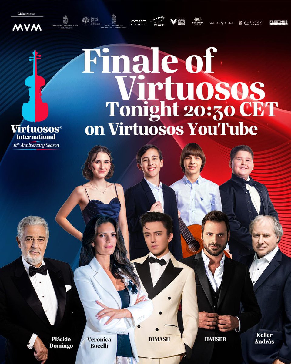 Virtuosos Talent Show 2025 season | last episode will be live today, 20:30 (CET) on our YouTube
👉youtu.be/pAMiQKzpcMc

💙❤️ don’t miss the grand finale and 
<a href="/PlacidoDomingo/">Placido Domingo</a>, <a href="/dimash_official/">Dimash Qudaibergen</a>, 
José Carreras and HAUSER special extra performance!
#virtuosos #classicalmusic