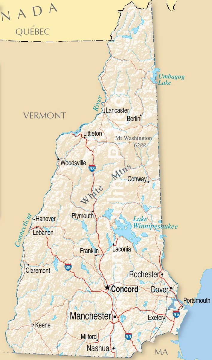 Mopar's tweet image. I've thought about this before, but reading this with my morning coffee reminded me of the huge disconnect between urban Southern NH and the mostly rural rest of the state.
The only way Manchester is "the heart of central New Hampshire" is if you think Concord is the northern…