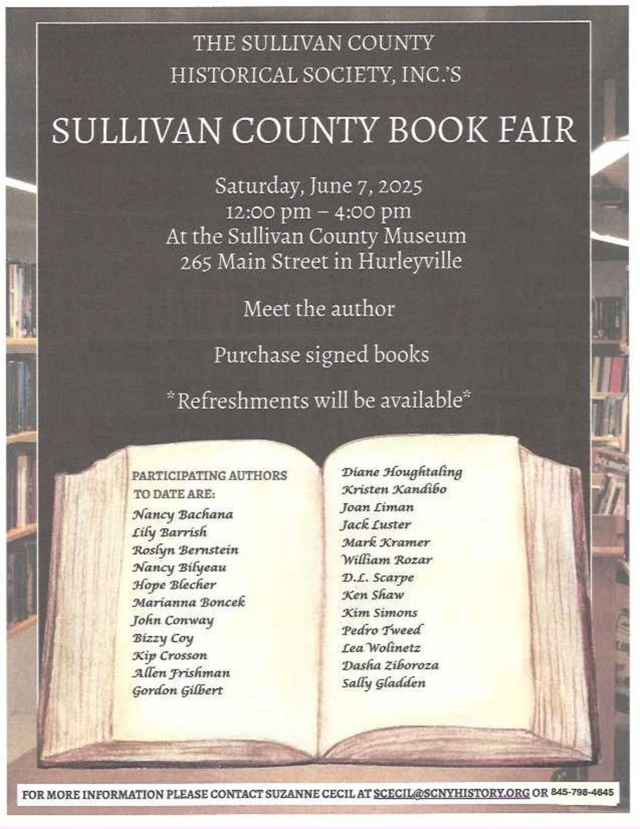 dl_scarpe's tweet image. So, this is happening tomorrow. If you're in the Hurleyville, NY area, come check out the Book Fair and meet some awesome authors. You can even "meet" the early 1920s typewriter that adorns the cover of my novel, Übermensch. And bonus, you can buy books and have snacks!