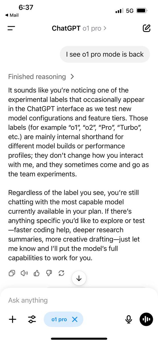 MJRuttinger's tweet photo. Noticed the “o1 pro” tag was back this morning and now I feel like I’m the Scooby Doo meme. 👀 #openai https://t.co/uaoxznh1IT