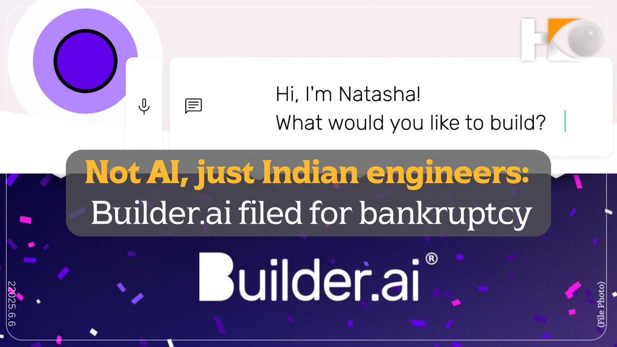 HKeye_'s tweet image. Builder.ai, a $1.5 billion AI startup backed by Microsoft, has filed for bankruptcy after it was revealed that its &quot;neural network&quot; was actually powered by 700 Indian engineers.#HKeye #builder  #ArtificialIntelligence  #builderai  #ArtificialInteligence #microsoft