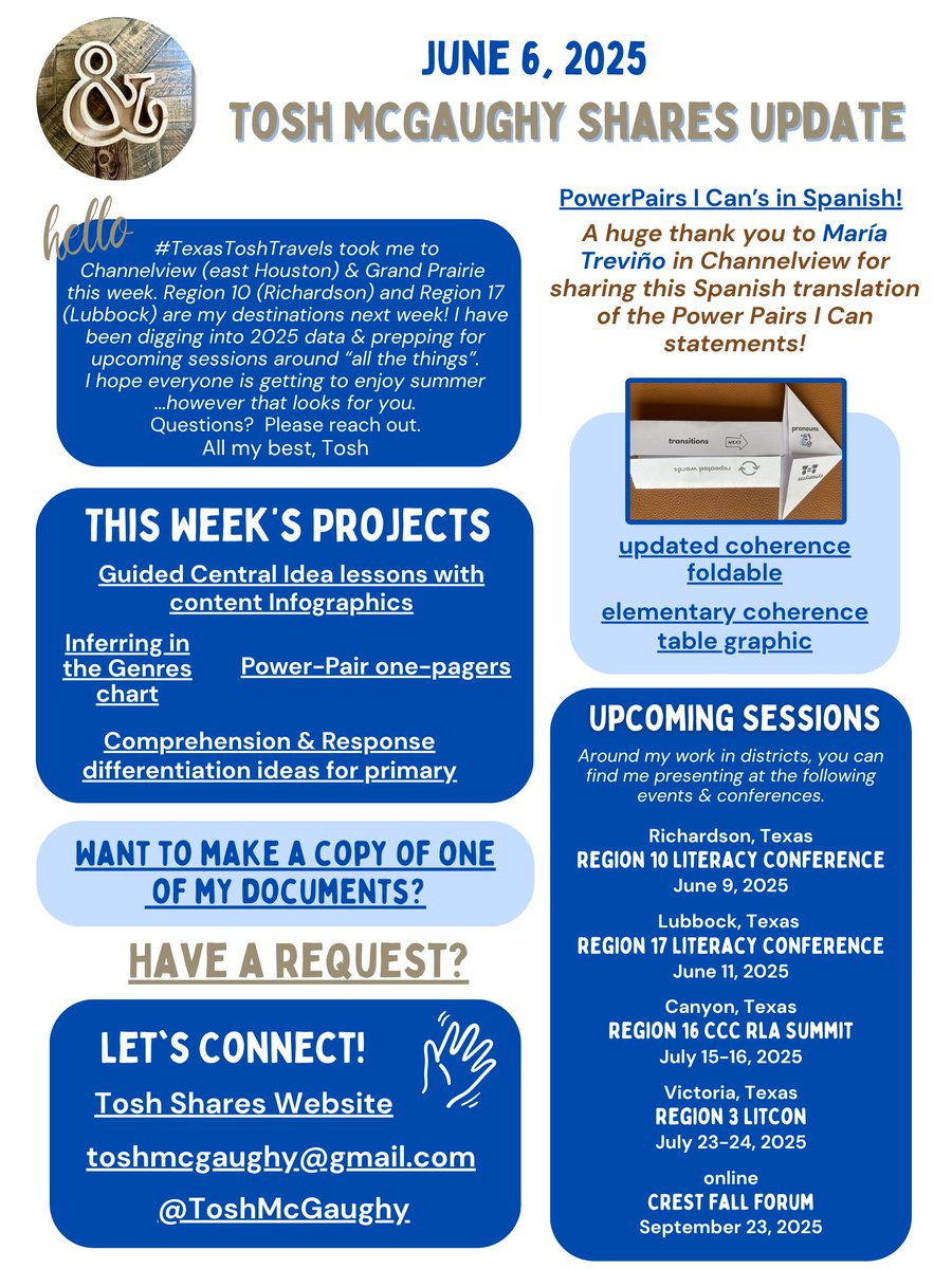 #ToshWeeklyUpdate #ToshShares #STAARredesign Comprehension &amp; coherence resources in the latest update. Happy June, friends! drive.google.com/file/d/1zvl1eF…