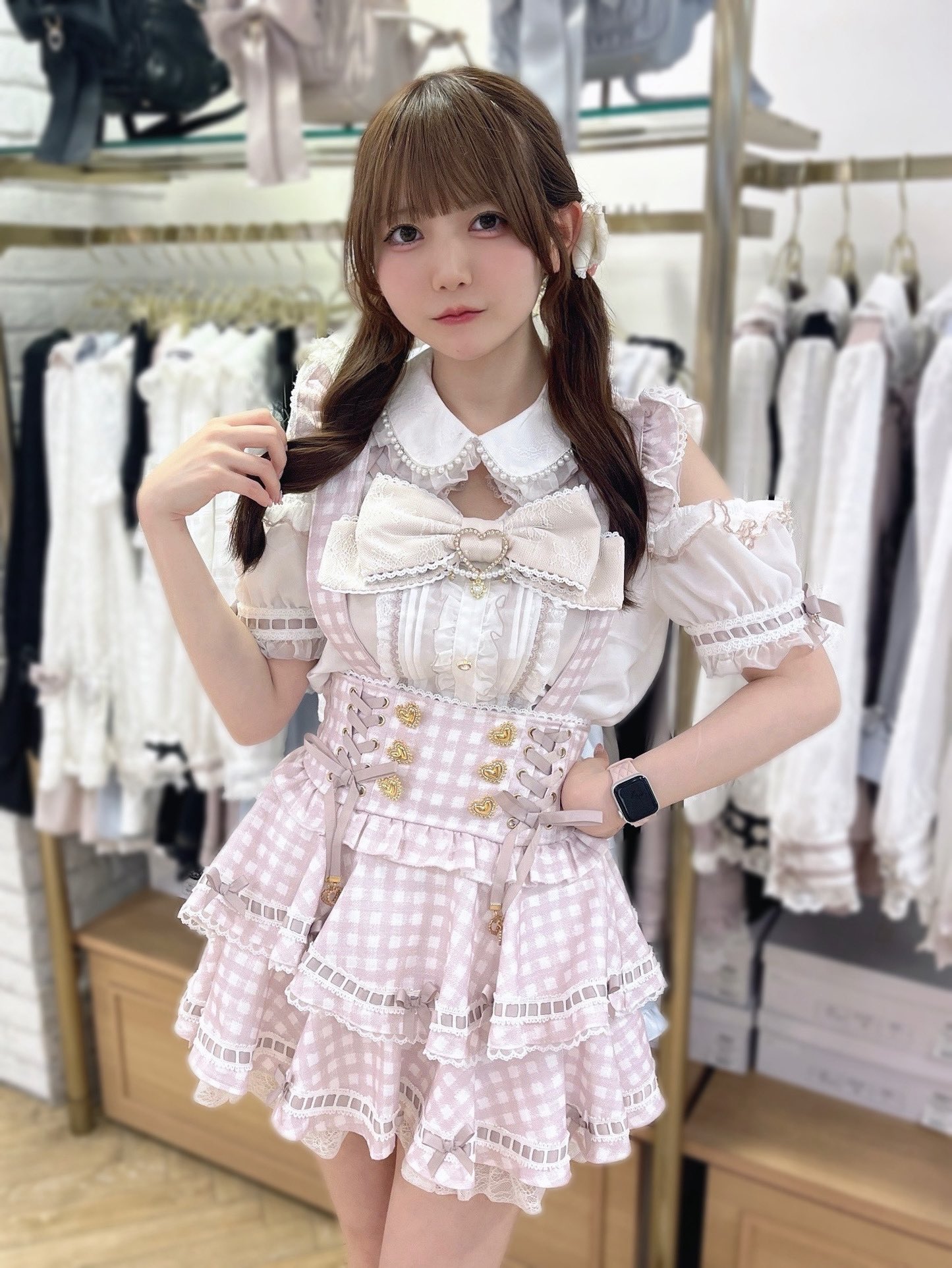 はしごリボンギンガムティアードスカパン ｜ LIZ LISA（リズリサ