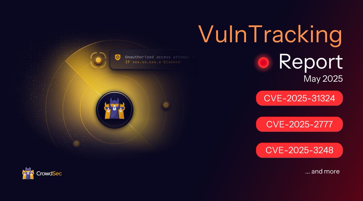 🔎 In May’s VulnTracking report, we take a deep dive into SAP NetWeaver (CVE-2025-31324).

What we discovered: When public exploits were released, bad actors (such as botnets) and legitimate security scanners surged simultaneously, proving both sides depend on the same