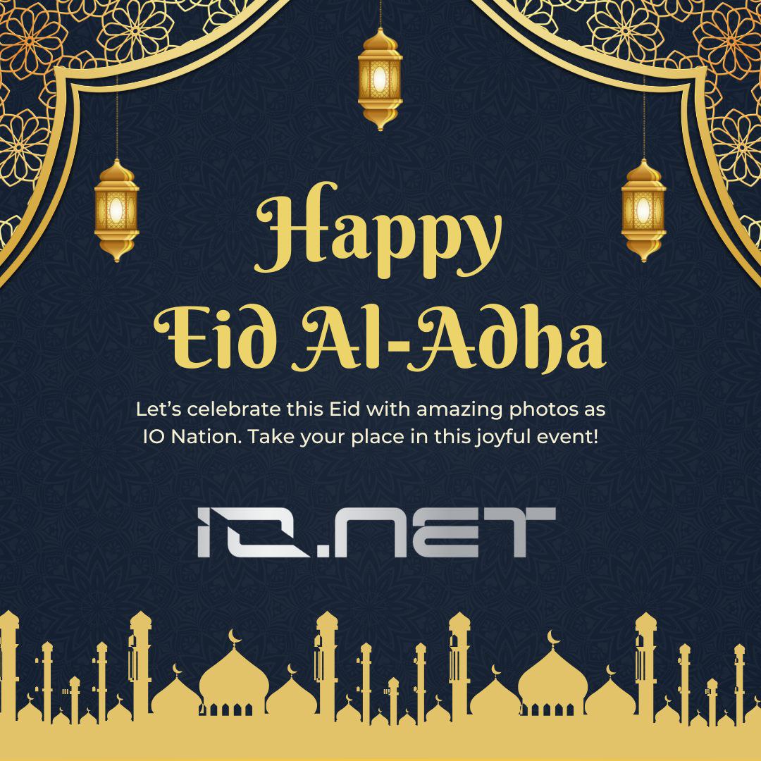 🎉 IO Nation ke saath Eid al-Adha manayein! 🐑🌙
<a href="/ionet/">io.net</a>  

Hum IO Nation mein sab milkar Eid al-Adha khushi aur ekta ke saath mana rahe hain! Apne asal Eid ke pal share kare jo iss khaas tyohaar ki rooh aur matlab dikhate hain, aur 300 $IO prize pool mein apna hissa jeeto! 💰

📸
