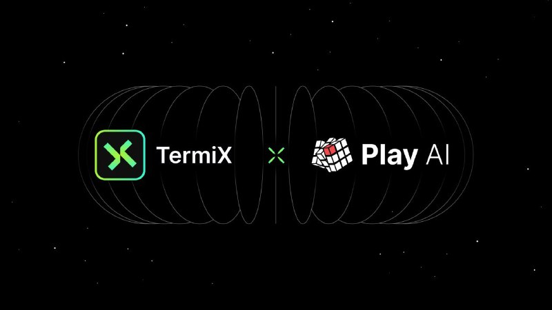 TermiX AI (@termix_ai) on Twitter photo 🚀 Exciting Partnership Announcement!
We’re thrilled to announce that TermiX has officially entered into a strategic partnership with <a href="/playAInetwork/">Play AI 🎲🎮</a>! 🤝
Backed by leading investors including <a href="/BHDigitalAssets/">Brevan Howard Digital</a> and <a href="/jump_/">Jump Crypto 🔥💃🏻</a>, Play AI is known as the Zapier for Crypto x AI — powering 🚀 Exciting Partnership Announcement!
We’re thrilled to announce that TermiX has officially entered into a strategic partnership with <a href="/playAInetwork/">Play AI 🎲🎮</a>! 🤝
Backed by leading investors including <a href="/BHDigitalAssets/">Brevan Howard Digital</a> and <a href="/jump_/">Jump Crypto 🔥💃🏻</a>, Play AI is known as the Zapier for Crypto x AI — powering