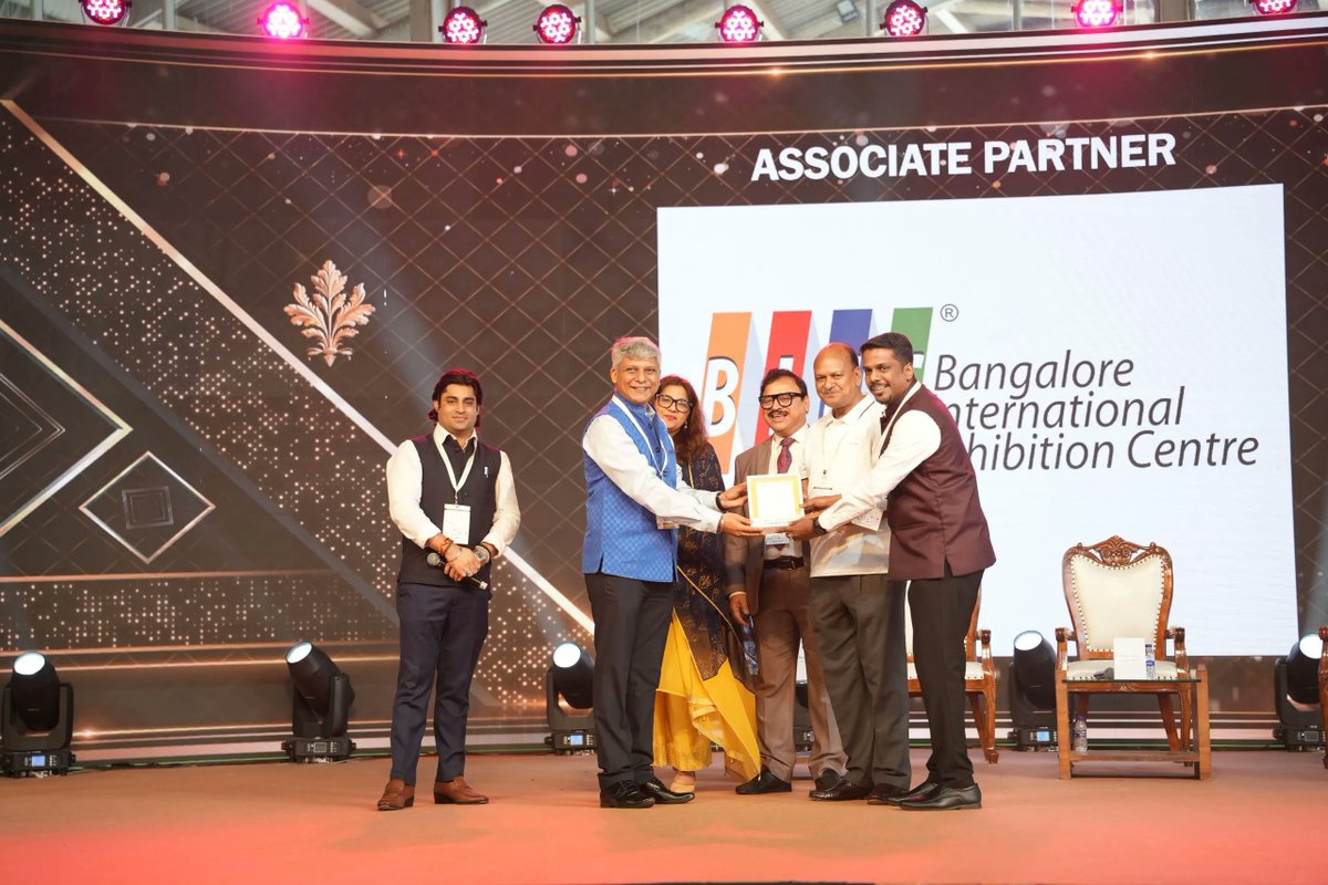 IMTEX's tweet image. IMTEX wins big at Exhibition Excellence Awards 2025! 
Hosted by #IMTMA,it bagged Top International Influence &amp;amp; Excellence in Operations &amp;amp; Innovation awards at CIDCO, Mumbai
Kudos to our exhibitors, visitors &amp;amp; partners. 
Cheers to #BIEC for Top MICE Infrastructure Award! 
#Awards