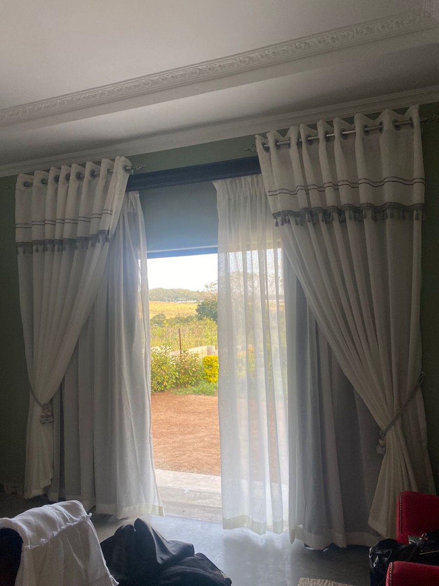 Here is a chance for you to change your house completely. My aunt does this and you can contact her on 76044585. Curtains! Curtains that will change your house completely. She installs everything on your wall. We are in a farm on the outskirts of Manzini.