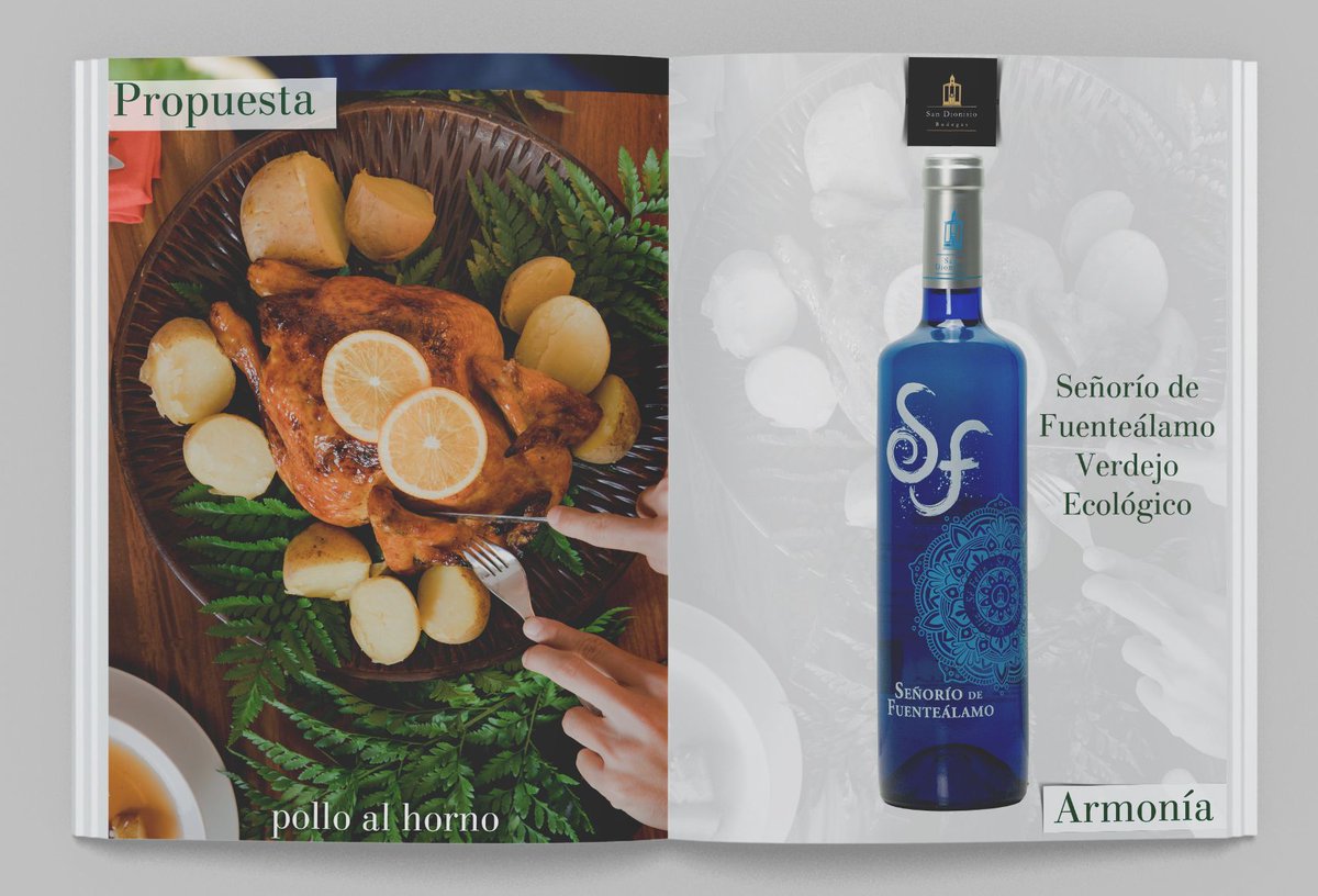 Platos sencillos como el pollo al horno que multiplican su sabor si lo armonizas con su vino ideal. Te proponemos SF Verdejo Ecológico. Seguro que repetirás de ambos.

bodegassandionisio.com/producto/blanc…

#sandionisio #vinosdejumilla #jumillawines #dopjumilla #monastrell #fuentealamo
