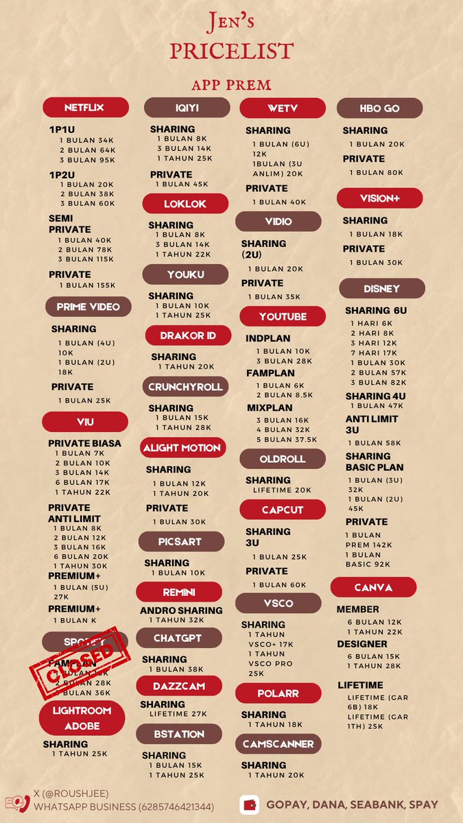 roushjee's tweet image. ayooo jajàn gusy 🤓🤓🤓
READY NETFLIX IQIYI WETV HBO GO LOKLOK VIDIO VISION+ YOUKU DISNEY PRIME VIDEO DRAKOR ID YOUTUBE VIU BSTATION DLL! 💥 #zonajajan️️ #zonauang