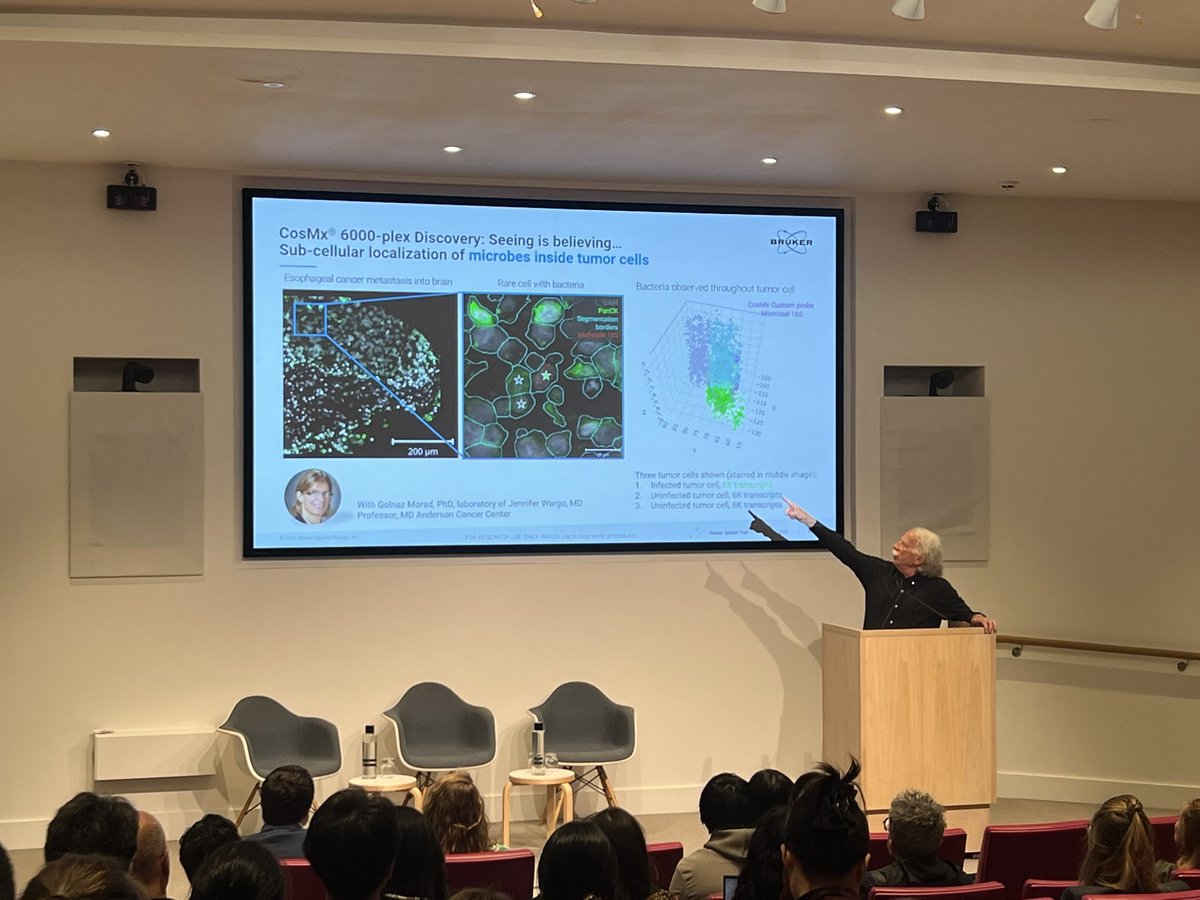 Super excited to be @ The Institute of Engineering &amp; Technology #GalaxySpatialTour 🚀 amazing 🧨 talk from  <a href="/joebeechem/">joe.beechem</a> spatially directed multiomics of intercellular microbes possible! 🎉