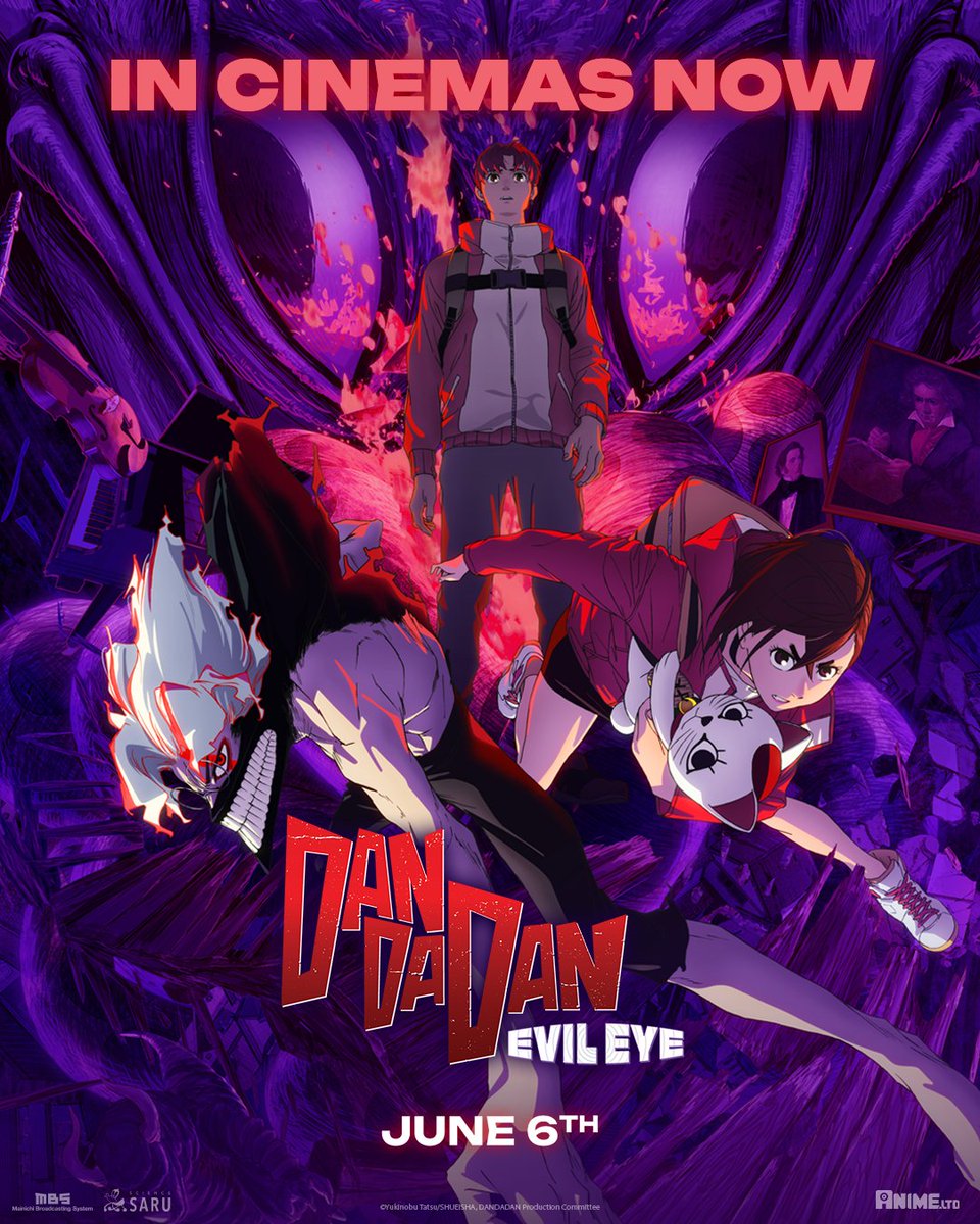 TODAY: Time to unleash your EVIL EYE 👁️

DAN DA DAN: EVIL EYE is OUT NOW for a weekend of limited screenings! 

🎫Don't miss out!: dandadan.alltheanime.com