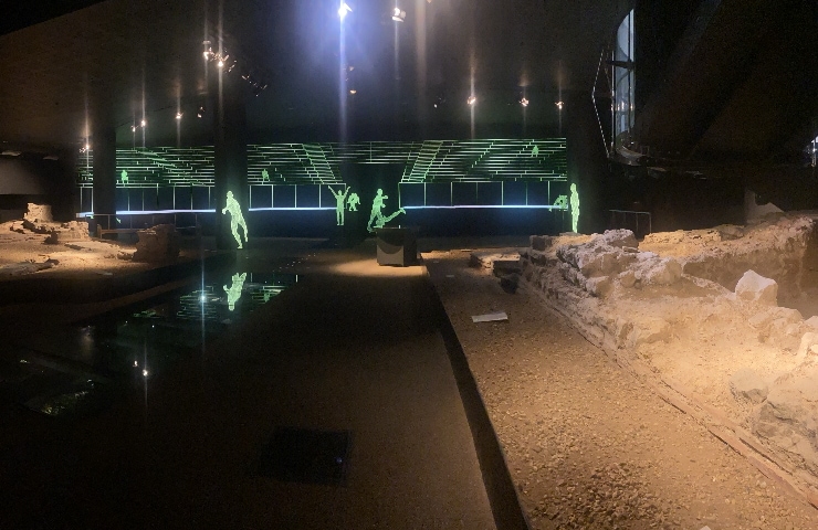 Trimontium's Ancient Weapons Expert has travelled south to Londinium and shares images of London's Roman Amphitheatre. Now hidden 8m below the ground level, the original site sat unusually within the walls of the Roman town.
 (All images courtesy of historic-uk.com)
