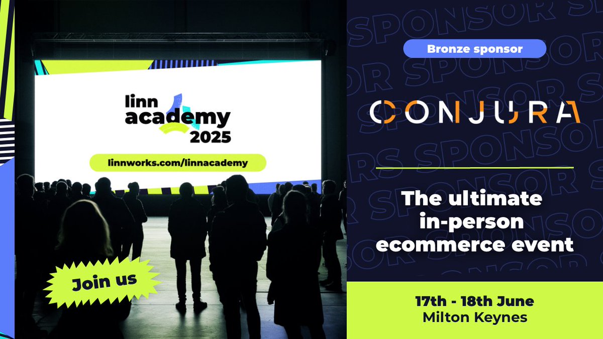 🚨 We’re proud to welcome #Conjura as bronze sponsor at #Linnacademy2025! brnw.ch/21wTd43

🎤 Don’t miss their talk at 15:30 on the Operational Excellence stage:"Leveraging Data to Operationalise Your Business". 

📍 Arena MK, Milton Keynes
📅 June 17–18, 2025