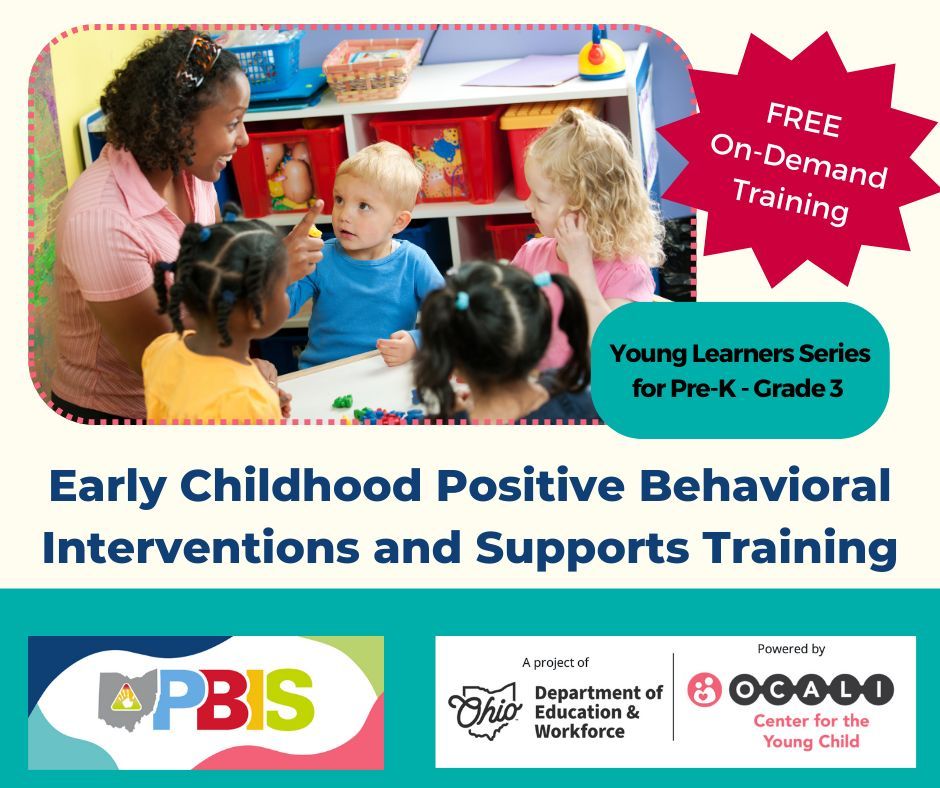 Check out the PBIS and Young Learners module series from OCALI's Center for the Young Child! Learn more about how to implement Positive Behavioral Interventions and Supports (PBIS) in early childhood settings. cycsuite.org/the-pbis-and-y…