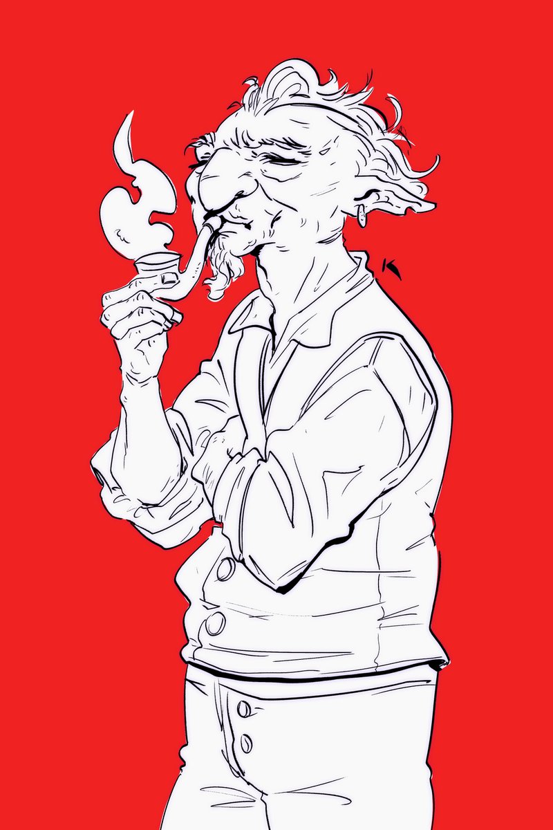 znaque's tweet image. contemplating gob