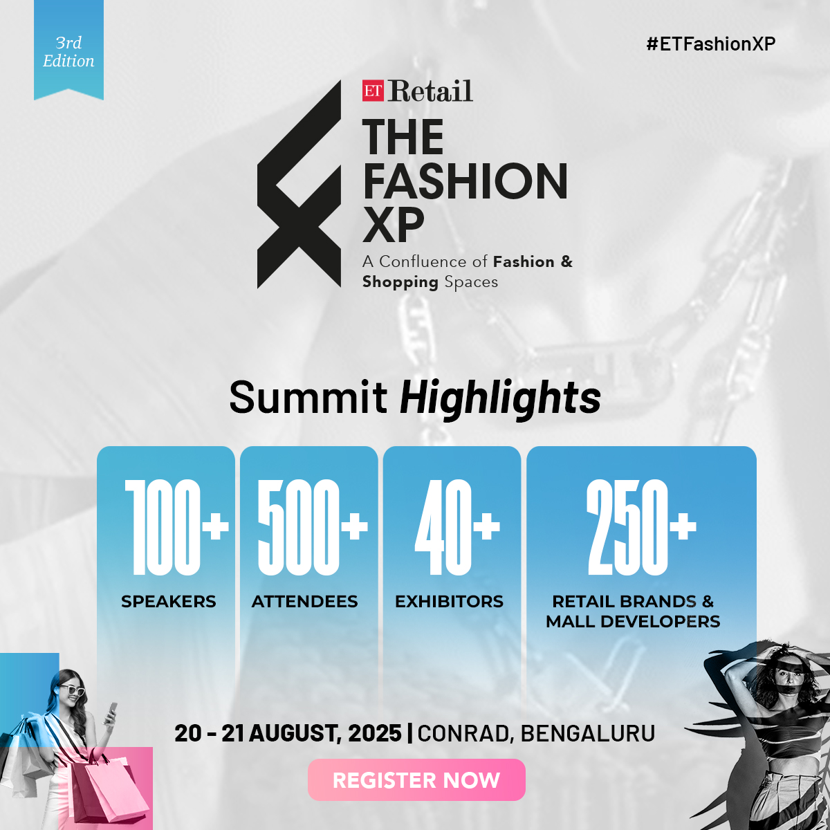ET Retail (@etretail) on Twitter photo Phygital is no longer the future—it’s the now of fashion retail. Enter The Fashion XP 2025 – where 100+ visionaries, 250+ retail brands & developers, and 40+ innovators converge to decode what’s next.
Register Now: retail.economictimes.indiatimes.com/fashion-xp-sum…?
#ETFashionXP #ETRetail #FashionEvent Phygital is no longer the future—it’s the now of fashion retail. Enter The Fashion XP 2025 – where 100+ visionaries, 250+ retail brands & developers, and 40+ innovators converge to decode what’s next.
Register Now: retail.economictimes.indiatimes.com/fashion-xp-sum…?
#ETFashionXP #ETRetail #FashionEvent