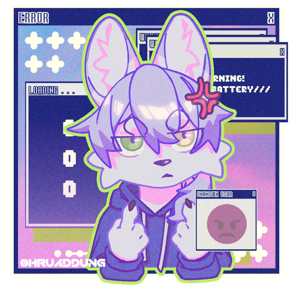 Hruaddung's tweet image. My friend Meuron🎨.

#furry #furryart #furryartworks #Y2K