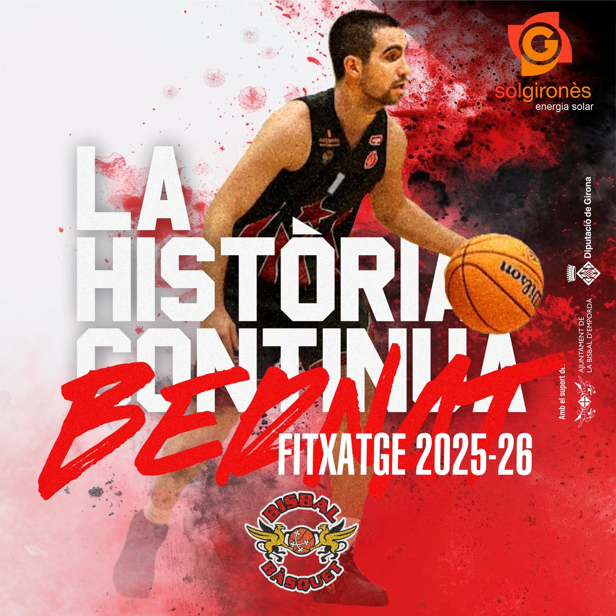📢 OFICIAL 📢
✍️📝 Fitxatge
📅 25-26

Bernat Álvarez  (1,76 - 1995) , és el 1r fitxatge del Sol Gironès <a href="/bisbalbasquet/">Bisbal Bàsquet //*//</a> de cares a la propera temporada on serà un dels directors d'orquestra de l'equip.

El base gironí, procedent del <a href="/cbboetmaresme/">CB Boet Maresme Mataró</a> compta amb una dilatada