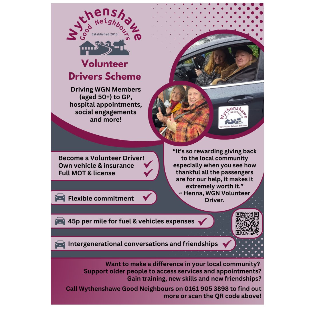 Southside Magazine (@southsidemag) on Twitter photo Can you #help as a #volunteer #driver for <a href="/WGN_Community/">Wythenshawe Good Neighbours (WGN)</a> , taking members to and from health appointments, activities and social engagements locally, then see the leaflet for more information #doing #something #special <a href="/ManCityCouncil/">Manchester City Council</a> Can you #help as a #volunteer #driver for <a href="/WGN_Community/">Wythenshawe Good Neighbours (WGN)</a> , taking members to and from health appointments, activities and social engagements locally, then see the leaflet for more information #doing #something #special <a href="/ManCityCouncil/">Manchester City Council</a>