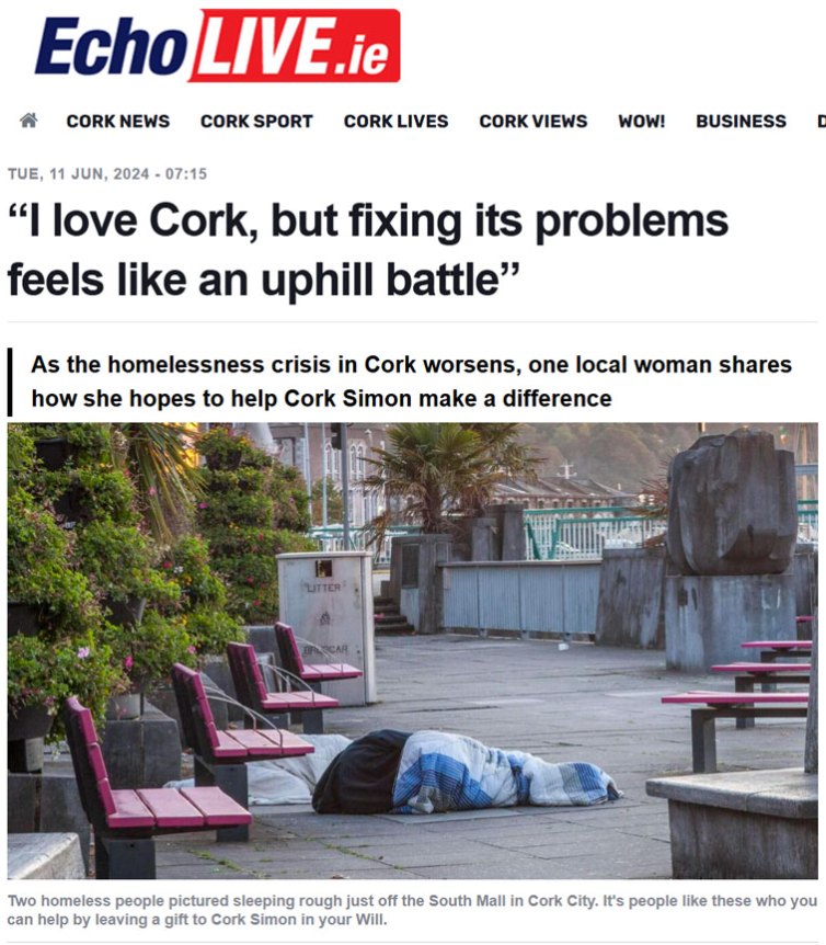 INMA (@inmaorg) on Twitter photo .<a href="/irishexaminer/">Irish Examiner</a> worked with <a href="/Cork_Simon/">Cork Simon Community</a> Community to create a campaign inviting readers to leave a monetary gift in their will to help support homeless communities. ow.ly/avFS50W5ge2 .<a href="/irishexaminer/">Irish Examiner</a> worked with <a href="/Cork_Simon/">Cork Simon Community</a> Community to create a campaign inviting readers to leave a monetary gift in their will to help support homeless communities. ow.ly/avFS50W5ge2