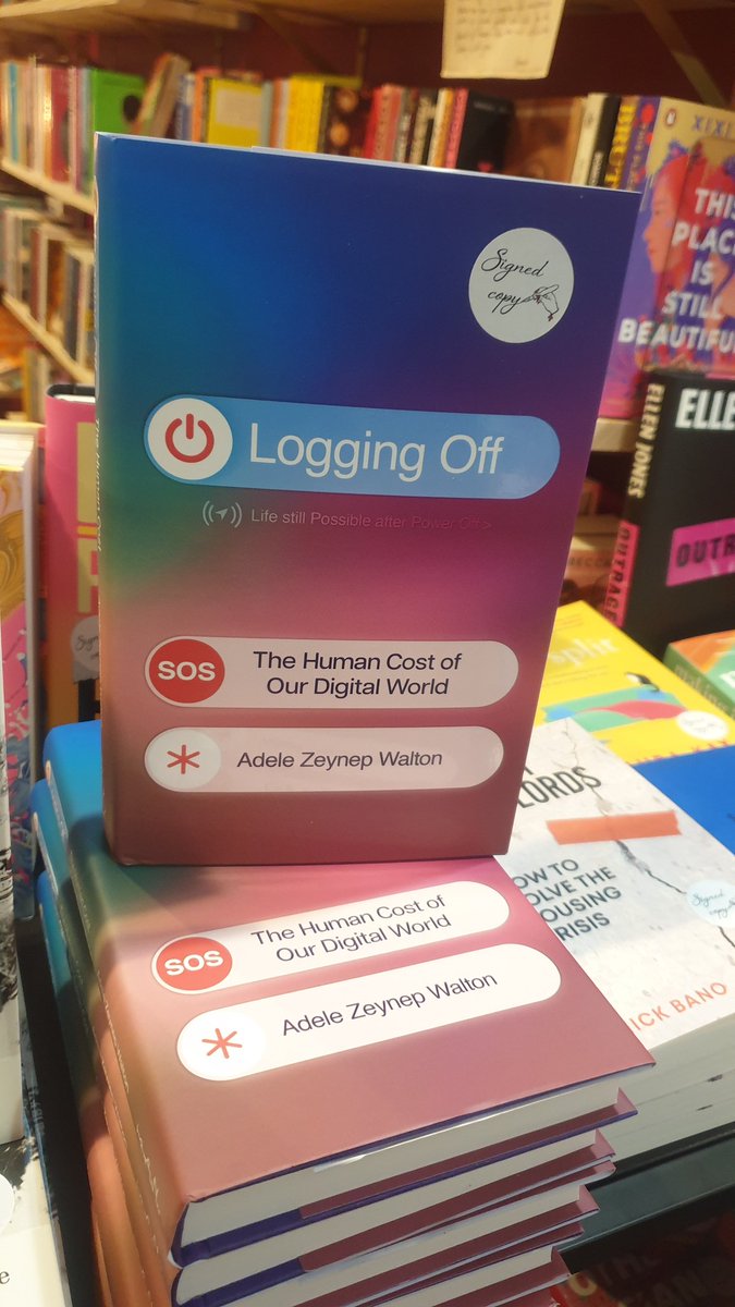 The Scarlett Letters Bookshop (@scarlettlettrs_) on Twitter photo Thank you to everyone who came to a sold-out launch of Logging Off: The Human Cost of Our Digital World by <a href="/adelewalton121/">Adele Zeynep Walton (@adelewalton.bsky.social)</a>
We have a few signed copies available - get in quickly while stocks last! Thank you to everyone who came to a sold-out launch of Logging Off: The Human Cost of Our Digital World by <a href="/adelewalton121/">Adele Zeynep Walton (@adelewalton.bsky.social)</a>
We have a few signed copies available - get in quickly while stocks last!