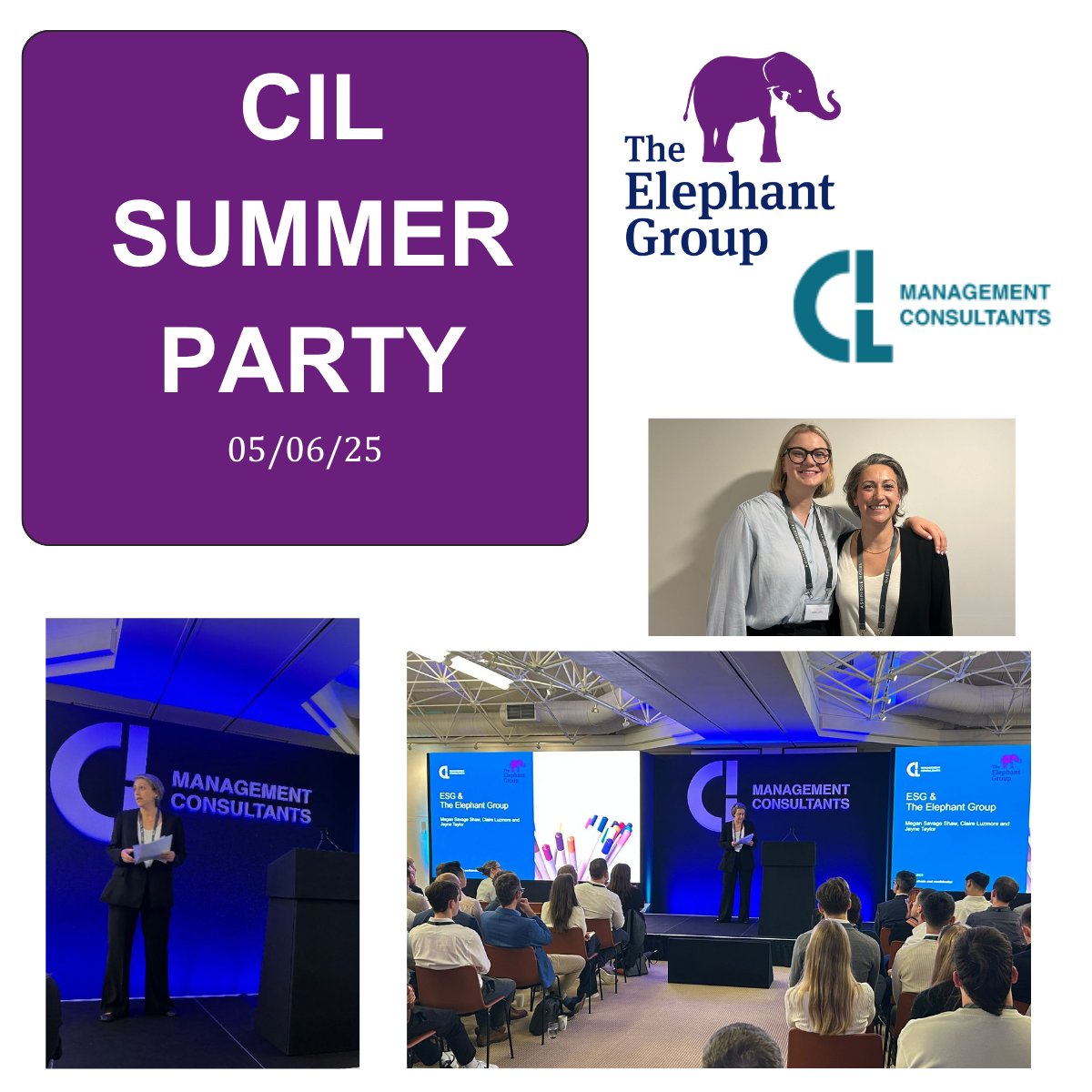 The Elephant Group (@elephant__group) on Twitter photo Thrilled to partner with <a href="/cilconsultants/">CIL Management Consultants</a> join them at their annual summer party to discuss the importance of industry partnerships to break barriers to opportunities and promote social justice. Huge thanks to all involved and we're excited about the future! Thrilled to partner with <a href="/cilconsultants/">CIL Management Consultants</a> join them at their annual summer party to discuss the importance of industry partnerships to break barriers to opportunities and promote social justice. Huge thanks to all involved and we're excited about the future!